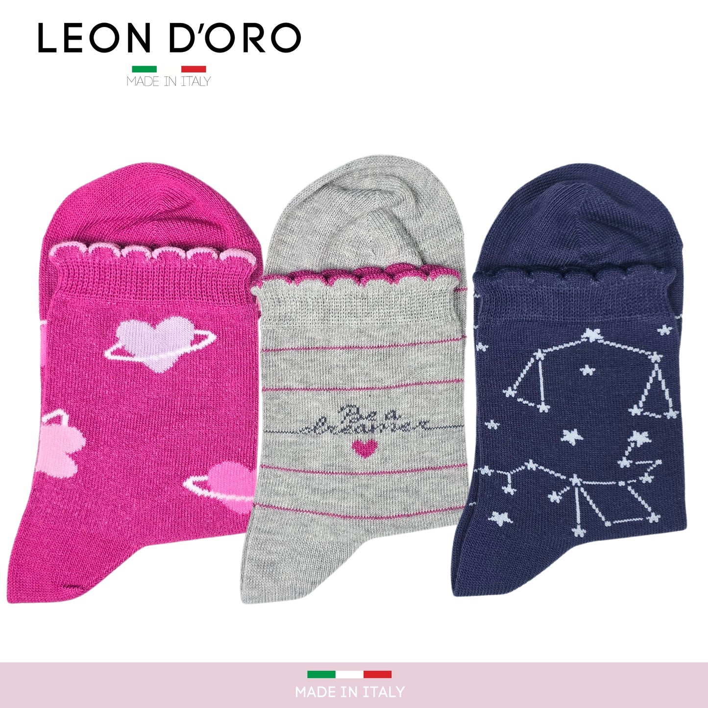 Calzini Bambina Caldo Cotone 6 Paia Calze Bimba Calze Bambina invernali Made in Italy ASS2