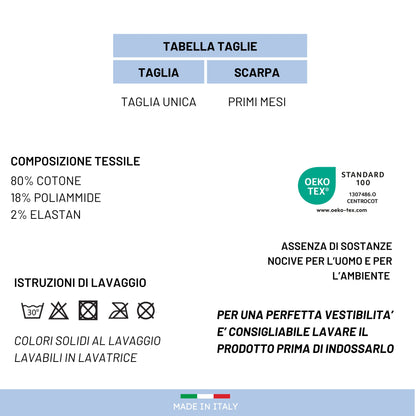 Calze Neonato 3 PAIA Calzino Regalo Scarpine Babbucce bambini Primi Mesi Taglia Unica Made in Italy ASS1M