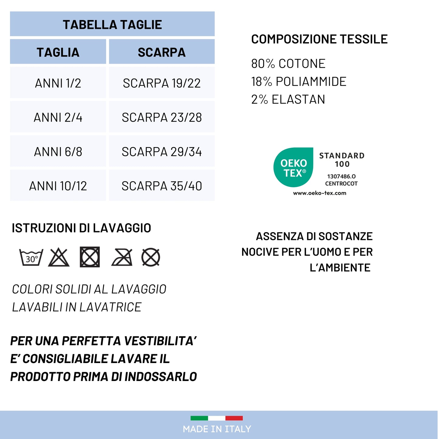 Calzini Bambino Antiscivolo Cotone 3 Paia Calze Bimbo abs scuola casa gonfiabili, Made in Italy