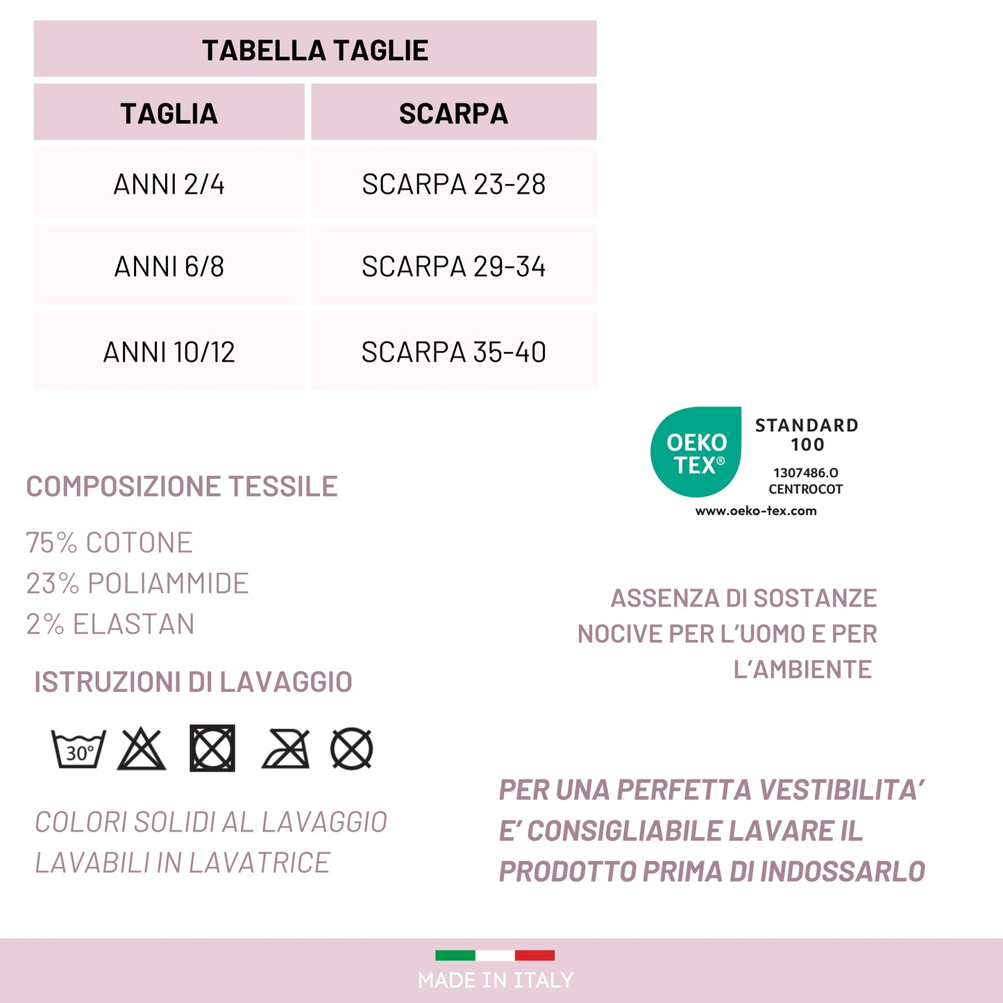 Calze Bambina in Cotone, Calzini Ragazza per Scuola Tempo Libero in caldo cotone 6 Paia ASSF2