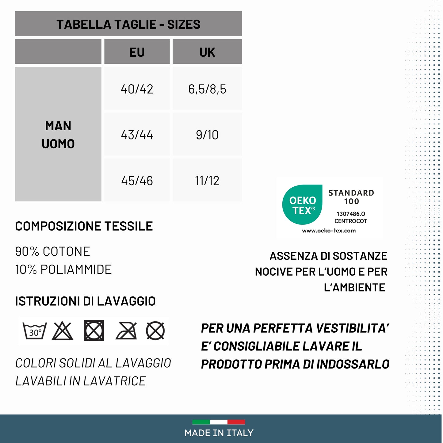 Calze Uomo Cotone Corte Costa 6 Paia Calze Uomo Filo di Scozia Made in Italy Calzini Corti