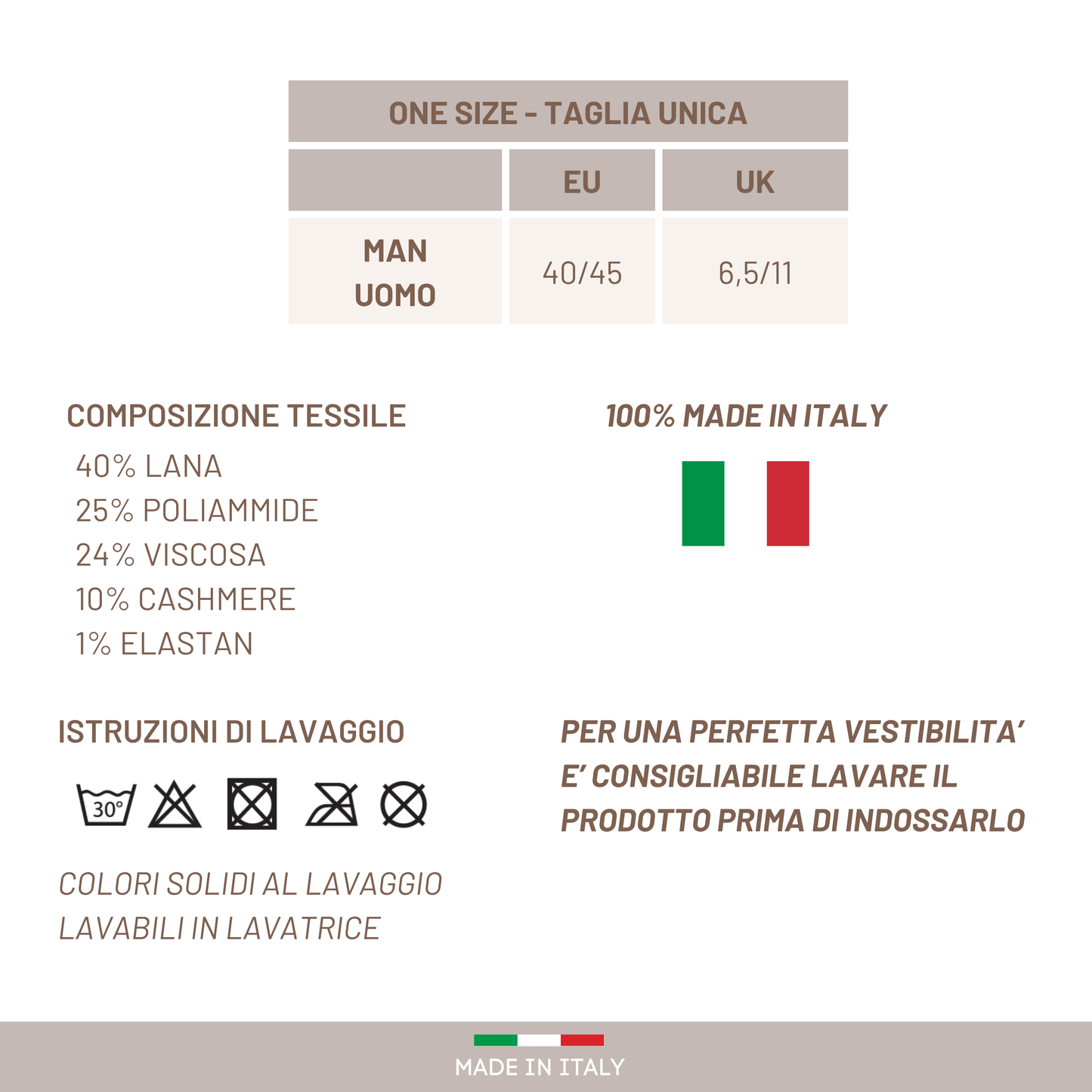 Calze Cashmere Uomo Calzini Lana e Cachemire Termici Invernali Made in Italy Idea Regalo Natale GB_CASH_ASS1