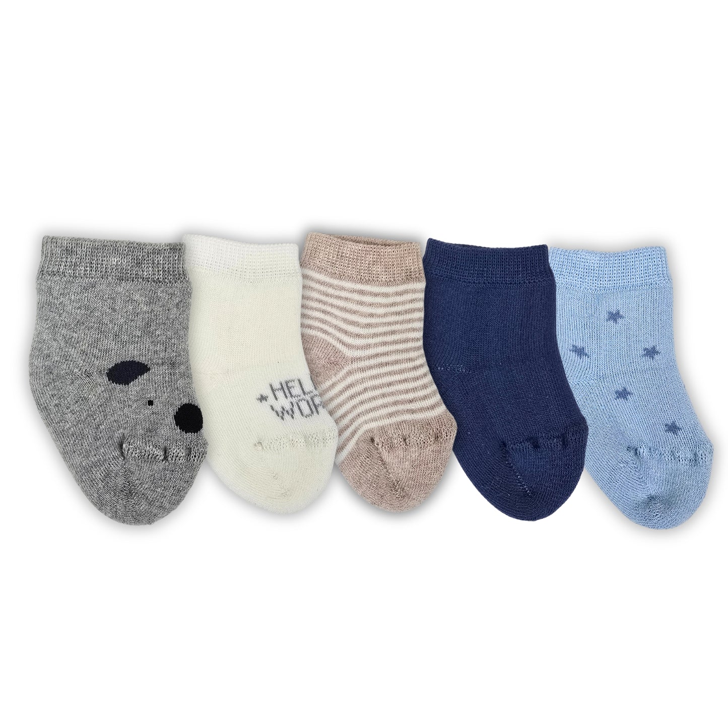 Calze Neonato 5 PAIA Calzino Regalo Scarpine Babbucce bambini Primi Mesi Taglia Unica Made in Italy
