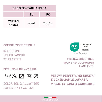 Calzini Donna senza elastico, Calze Donna Caldo Cotone 3/6 Paia Calzino Corto Moda Made in Italy NERO