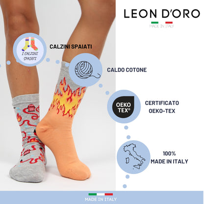 Calzini Bambino Caldo Cotone 3 Paia Calze Bimbo Fantasia Calze Bambino invernali Made in Italy SPAIATI