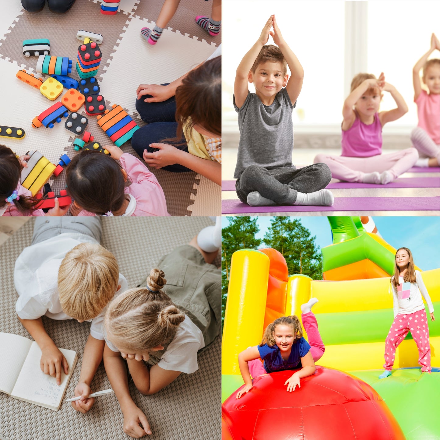 Calzini Bambina Antiscivolo Cotone 3 Paia Calze Bimba abs scuola casa gonfiabili, Made in Italy