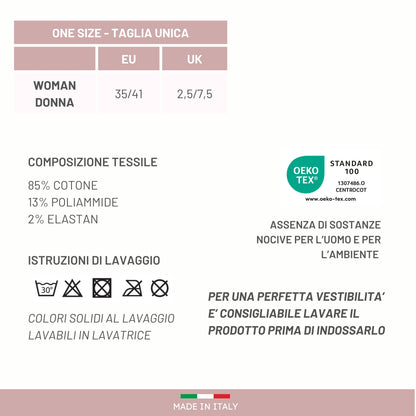 Calzini SENZA ELASTICO Donna COTONE LEGGERO FILO DI SCOZIA 3 Paia, Calze Donna Made in Italy ASS ACQUA