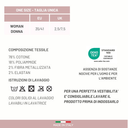 Calzini Donna Cotone Leggero 4 Paia di cui 1 in Omaggio Calze Donna Filo di scozia Made in Italy ASS4