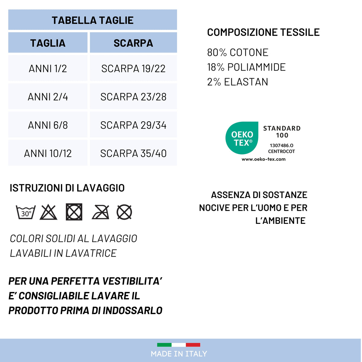 Calzini Bambino ANTISCIVOLO COTONE 3 Paia Calze Bimbo abs scuola casa gonfiabili, Made in Italy ASS1