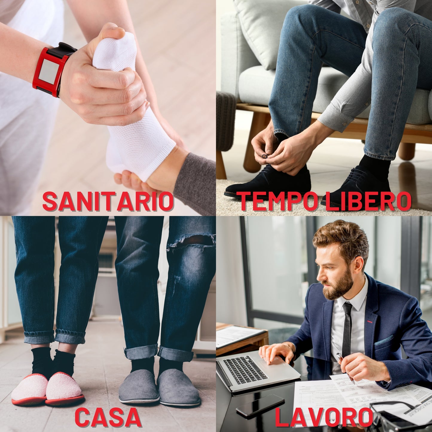 Calze Uomo Diabetici cotone filo di scozia Super Leggere CALZE SANITARIE Calze a costina SENZA ELASTICO 6 PAIA CALZE MADE IN ITALY