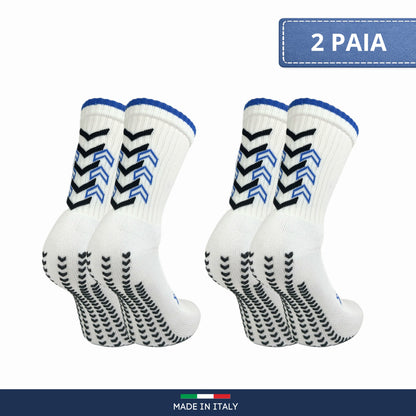 Calze da Calcio Antiscivolo Uomo in Cotone Calzini Sportivi Donna Grip Traspiranti Made in Italy per Calcio Calcetto e Running ASS2