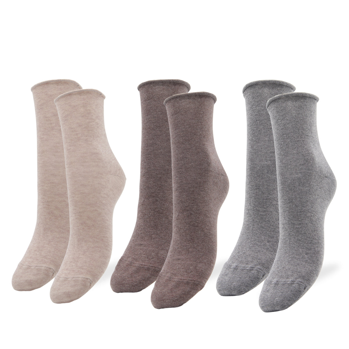 Calzini SENZA ELASTICO Donna CALDO COTONE Calze Donna 3/6 Paia Corte Moda Made in Italy