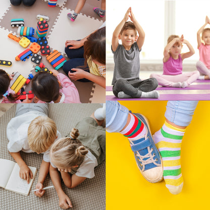 Calzini Bambino COTONE LEGGERO FILO DI SCOZIA 4 Paia, Calze leggere e traspiranti Made in Italy ASS2