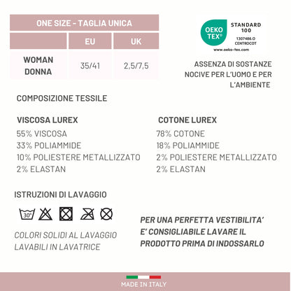 Calzini Senza Elastico Donna Cotone Leggero 3 Paia Calze Donna Viscosa Moda Made in Italy ASS1