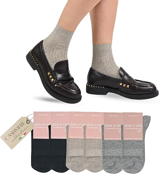 Calze Cashmere Light Donna Calzini Viscosa Cachemire Invernali Made in Italy Idea Regalo Natale