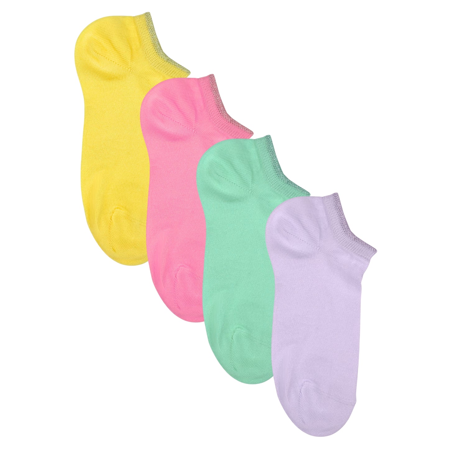 Calzini Fantasmini Bambina COTONE LEGGERO FILO DI SCOZIA 4 Paia Calze leggere e traspiranti Made in Italy ASS2