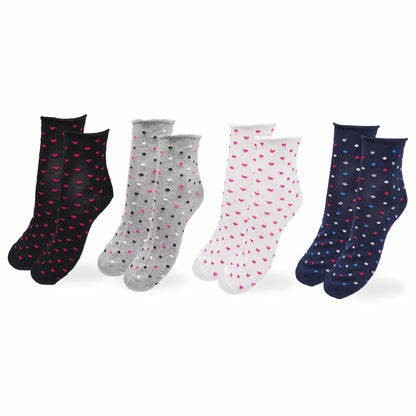 Calzini Donna Cotone Leggero 4 Paia di cui 1 in Omaggio Calze Donna Filo di scozia Made in Italy ASS3