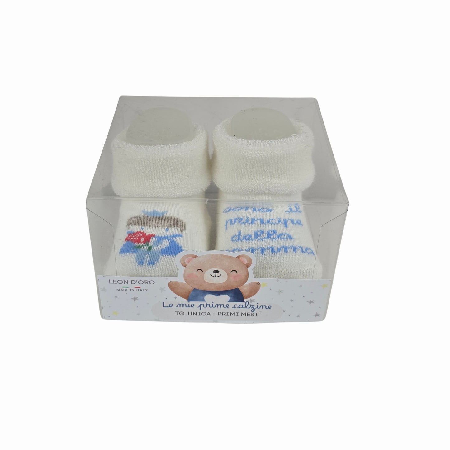 Calze Neonato Calzino Regalo Baby Shower Scarpine Babbucce bambini Primi Mesi Taglia Unica Made in Italy M-ASS2