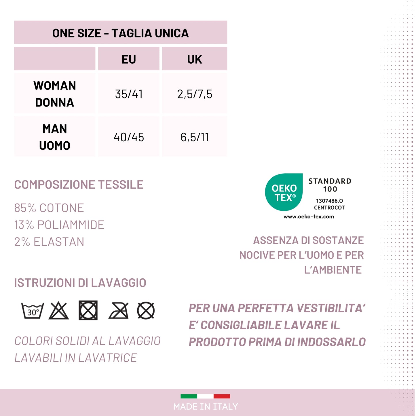 Calze DONNA Senza Elastico Diabetici COTONE FILO DI SCOZIA Calzini Sanitari 5 PAIA Made in Italy