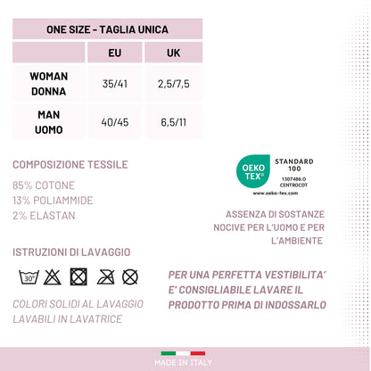 Calze DONNA Senza Elastico Diabetici COTONE FILO DI SCOZIA Calzini Sanitari 5 PAIA Made in Italy