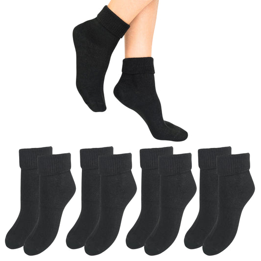 Calze da casa Donna, Calzettoni Invernali Donna, Calze Regalo Termiche 100% Made in Italy NERO