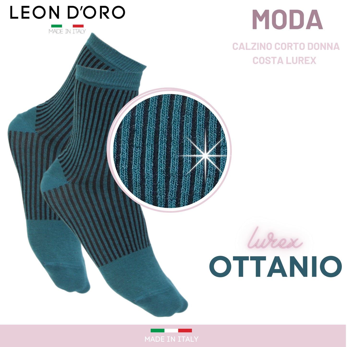 Calzini Donna Caldo Cotone 3 paia, Calzino Donna Corto, Calzini Donna senza elastico Moda Made in Italy ASS ROYAL