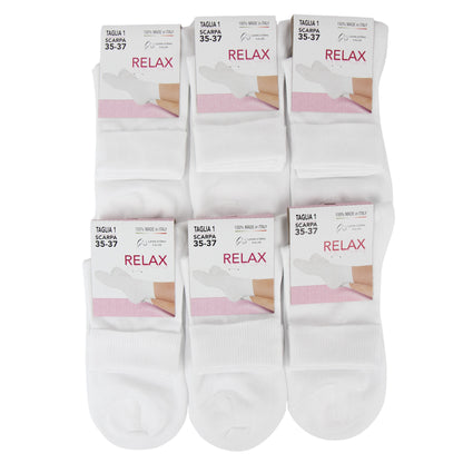 Calzini Donna Sanitari Cotone filo di Scozia Calzini senza elastico Calze per Diabetici 6 paia